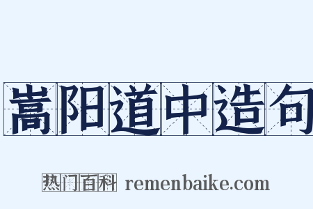 嵩阳道中造句是什么意思的图片